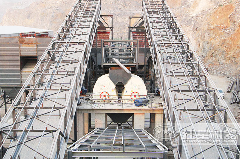 配錘破機的日產5萬噸石子破碎生產線現場 配錘破機的日產5萬噸石子破碎生產線現場