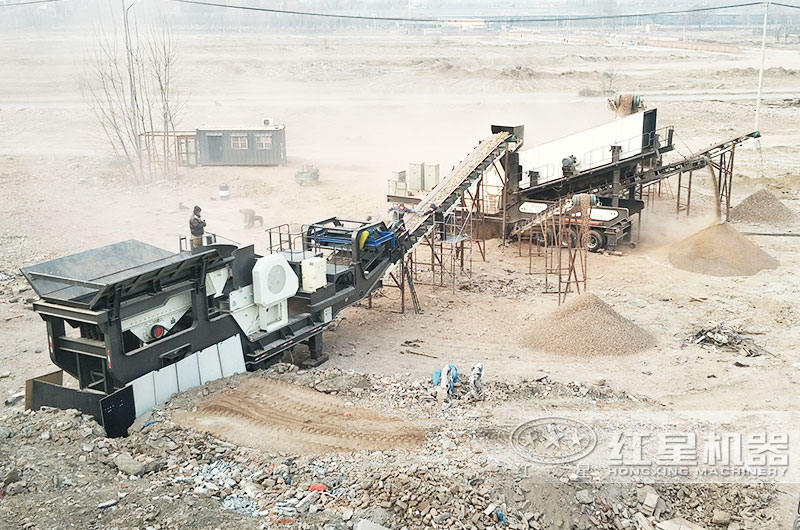 時產200噸輪胎移動磕石機工作現場 時產200噸輪胎移動磕石機工作現場