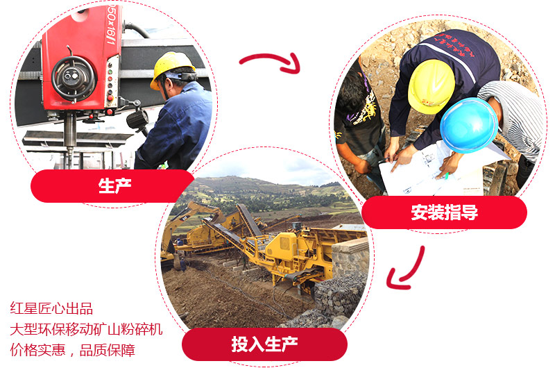 紅星大型環保礦山移動粉碎機價格實惠