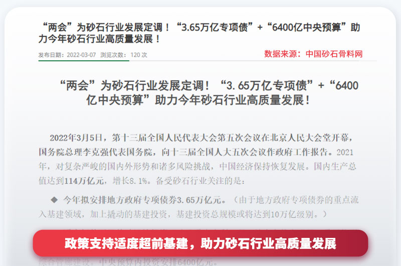 兩會(huì)有關(guān)砂石行業(yè)發(fā)展資訊 兩會(huì)有關(guān)砂石行業(yè)發(fā)展資訊