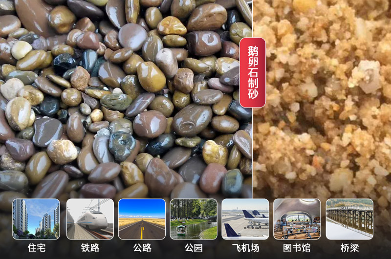 鵝卵石制砂后應用 鵝卵石制砂后應用