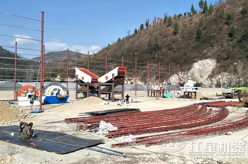 石子加工設(shè)備安裝現(xiàn)場 石子加工設(shè)備安裝現(xiàn)場